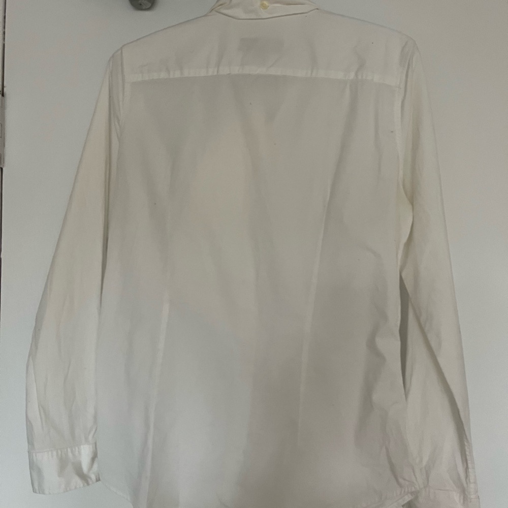 Banana Republic White Button-Up Shirt with Removable Bow - Picture 2 of 7